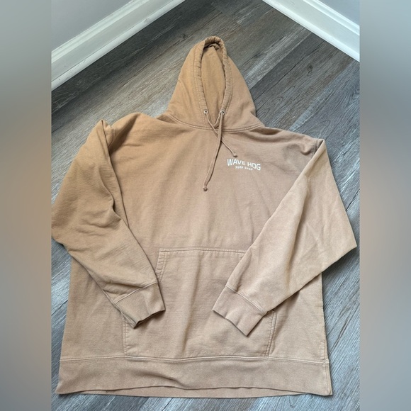 Wave Hog Surf Shop NJ Beach Sweatshirt Hoodie Brown Blue Size Size L XL - Picture 4 of 9